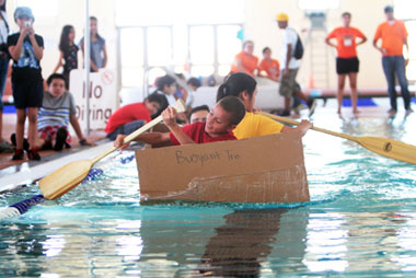 The cardboard canoe competition